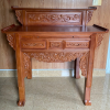 Bàn thờ gia tiên gỗ gõ đỏ 2 tầng GD02