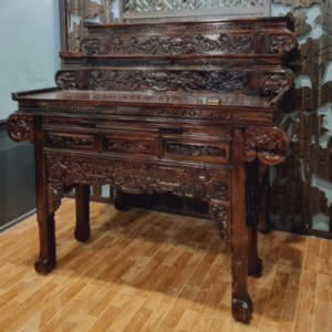 Bàn Thờ Gia Tiên Gỗ Muồng 3 Tầng Cao Cấp – Chạm Khắc Tinh Xảo, Trang Nghiêm