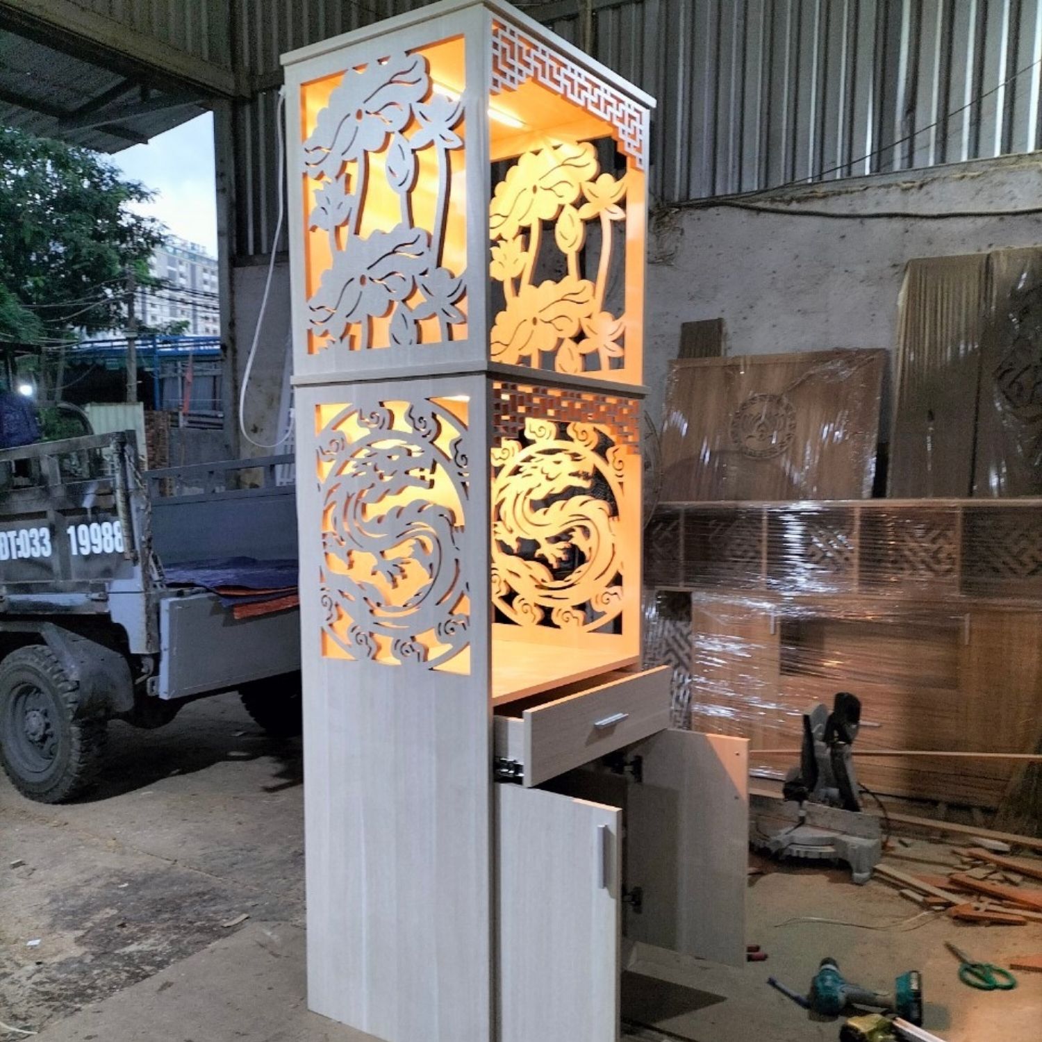 tủ thờ tầng mdf