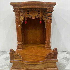 Bàn Thờ Thần Tài Gỗ Gõ Đỏ Chạm Rồng Cao Cấp – Bền Đẹp, Sang Trọng – Kích Thước 48×48×69