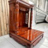Bàn thờ Thần Tài gỗ gõ đỏ cột trơn 60x60x80 đẹp, bền, chuẩn phong thuỷ