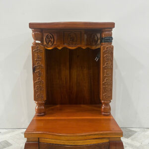 Bàn Thờ Thần Tài Gỗ Tràm Phúc Lộc Tài 2 Tầng – Bền Đẹp, Chuẩn Phong Thuỷ – Kích Thước 40×40×61