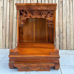 BÀN THỜ CHẠM CHỮ PHÚC gỗ tự nhiên cao cấp, chạm rồng tinh xảo – chuẩn phong thuỷ hút tài khí