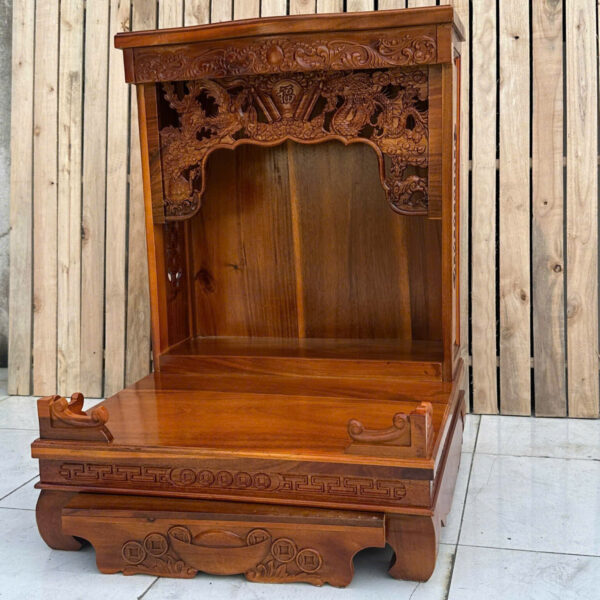 BÀN THỜ CHẠM CHỮ PHÚC gỗ tự nhiên cao cấp, chạm rồng tinh xảo – chuẩn phong thuỷ hút tài khí