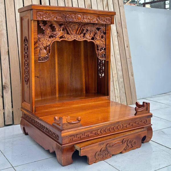 BÀN THỜ CHẠM CHỮ PHÚC gỗ tự nhiên cao cấp, chạm rồng tinh xảo – chuẩn phong thuỷ hút tài khí