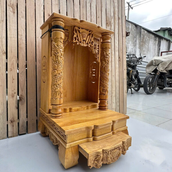 Bàn Thờ Chữ Phúc Trụ Rồng Chạm Khắc Tinh Xảo – Thiết Kế Sang Trọng, Bền Đẹp