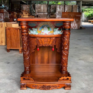Bàn Thờ Gỗ Chạm Rồng Ngang 48 Cao 88 – Thiết Kế Sang Trọng, Chuẩn Phong Thuỷ