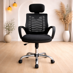 Ghế Xoay Văn Phòng Lưới Cao Cấp Có Tựa Đầu – Êm Ái, Thoáng Khí, Điều Chỉnh Chiều Cao Linh Hoạt